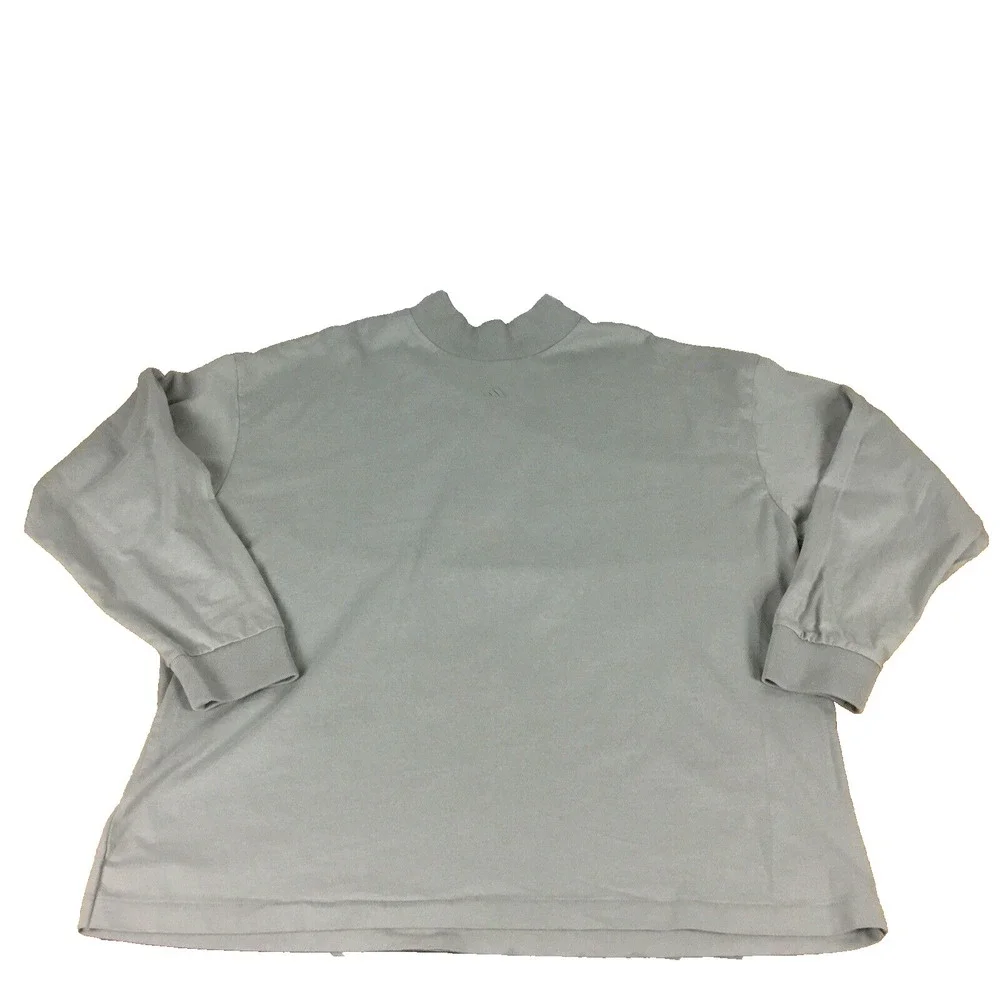 Adidas Basketball Mens Large Gray Mock Neck‎ Long Sleeve Graphic T-Shirt L